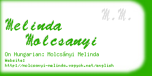 melinda molcsanyi business card