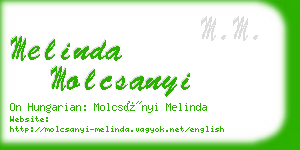 melinda molcsanyi business card